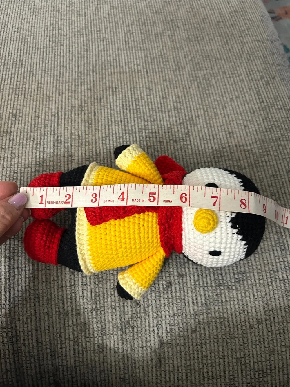 Crochet Yellow Penguin Plush Toy with Red Scarf